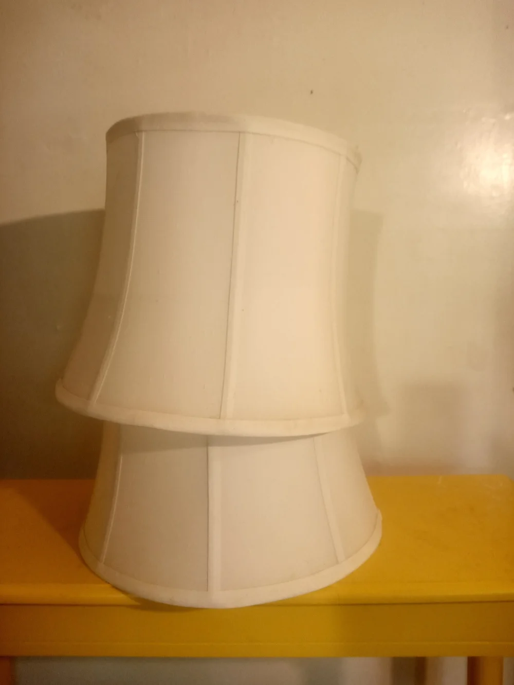 2 Vintage Silk Fabric Lamp Off White Lamp Shades
